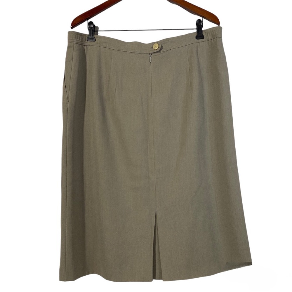 SEDA MODELL Severin Daners Wool Blend Beige Pencil Skirt Womens Size 12 Career